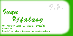 ivan ujfalusy business card